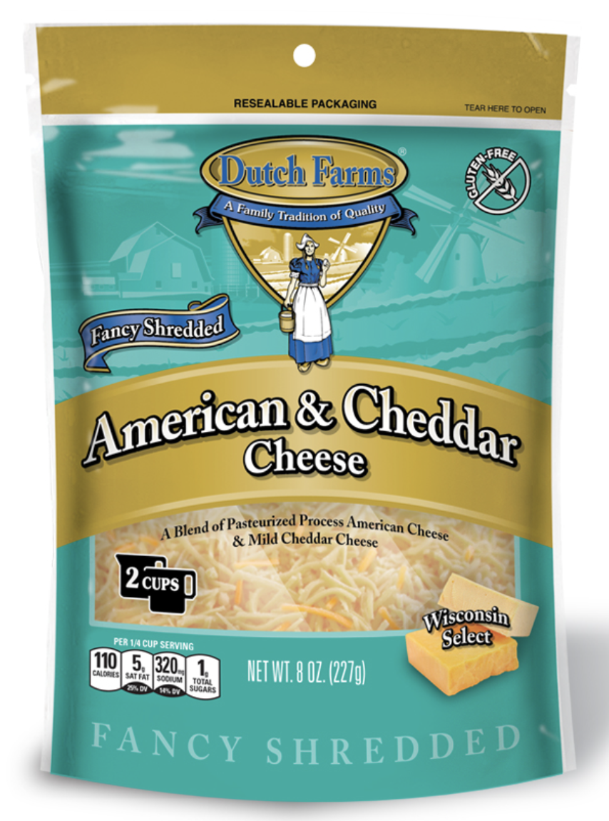 Dutch Farms Fancy Shredded American & Cheddar Cheese - 8 oz