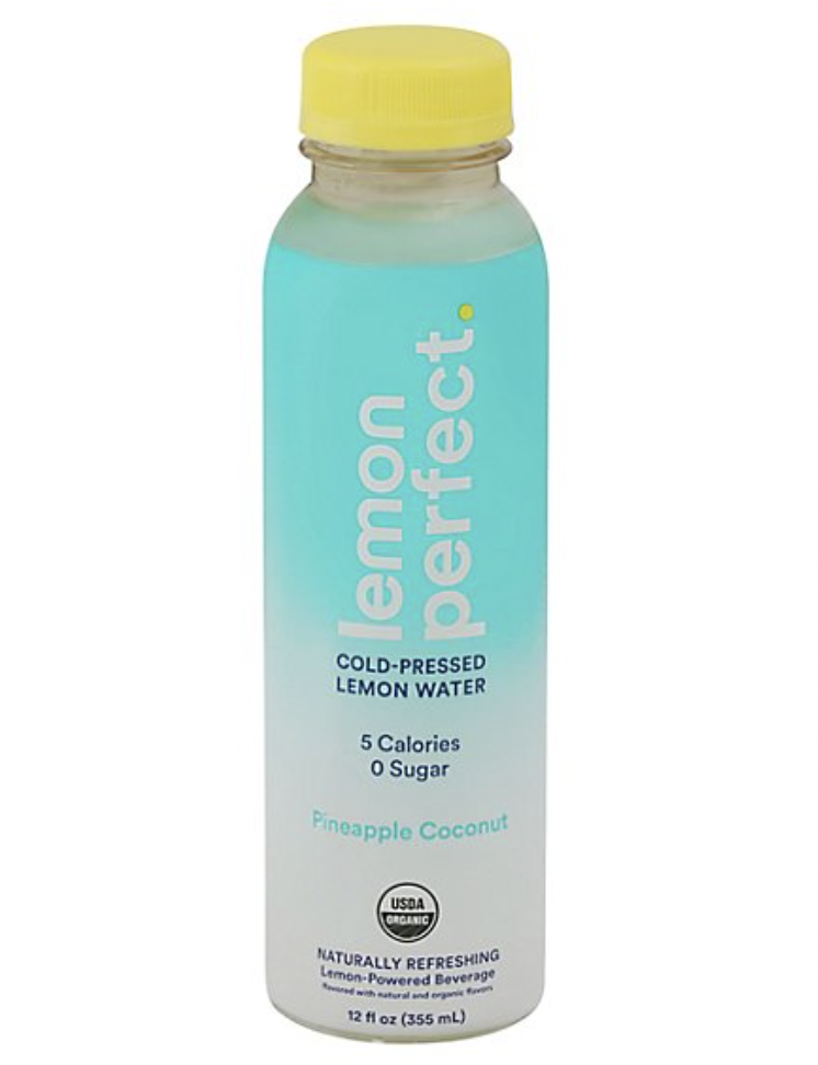 Lemon Perfect Organic Hydrating Lemon Water Pineapple Coconut Zero Sugar Gluten Free Keto Vegan - 12 Fl Oz