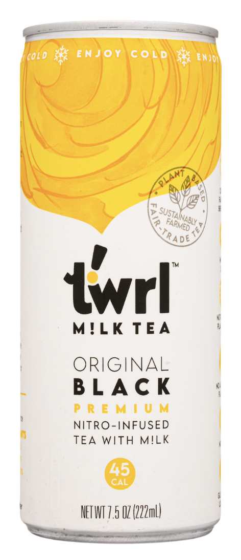 Twrl Milk Tea Plant Based Nitro-Infused Original Taiwan Style Milk Tea - 7.5 Oz