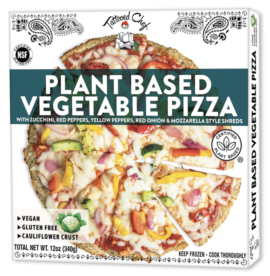 Tattooed Chef Plant Based Vegetable Pizza Vegan Gluten Free - 12 oz