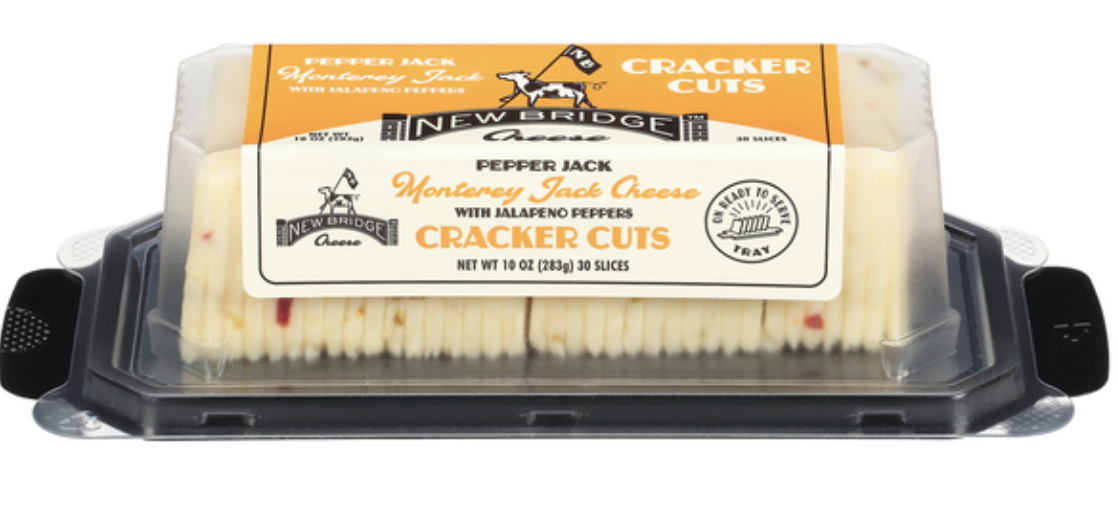 New Bridge Cheese Pepper Jack Monterey Jack Cheese Cracker Cuts - 10 oz
