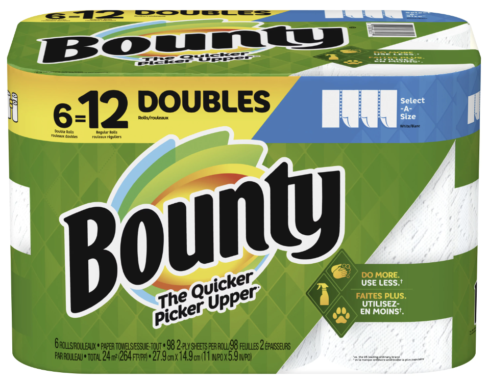 Bounty Select-a-Size Double-Roll Paper Towels - 6 Count