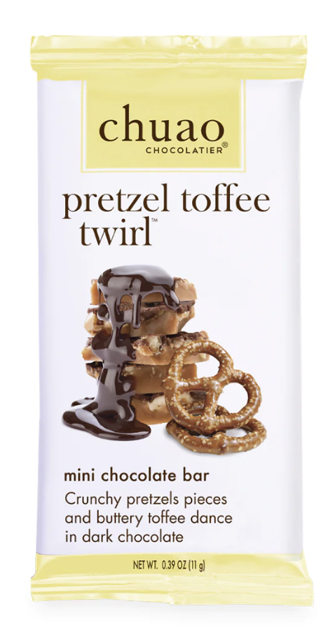 Chuao Mini Chocolate Bar Pretzel Toffee Twirl - .39 oz