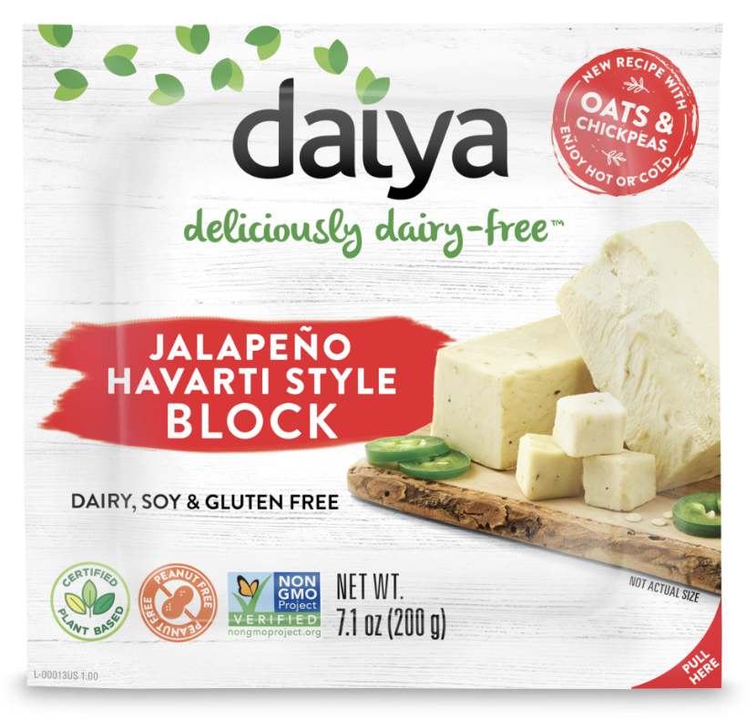 Daiya Plant-Based Dairy-Free Jalapeno Havarti Style Block - 7.1 Oz