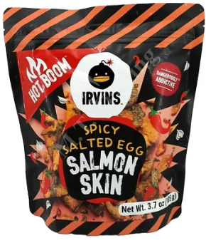 Irvins Spicy Salted Egg Salmon Skin - 3.7 Oz