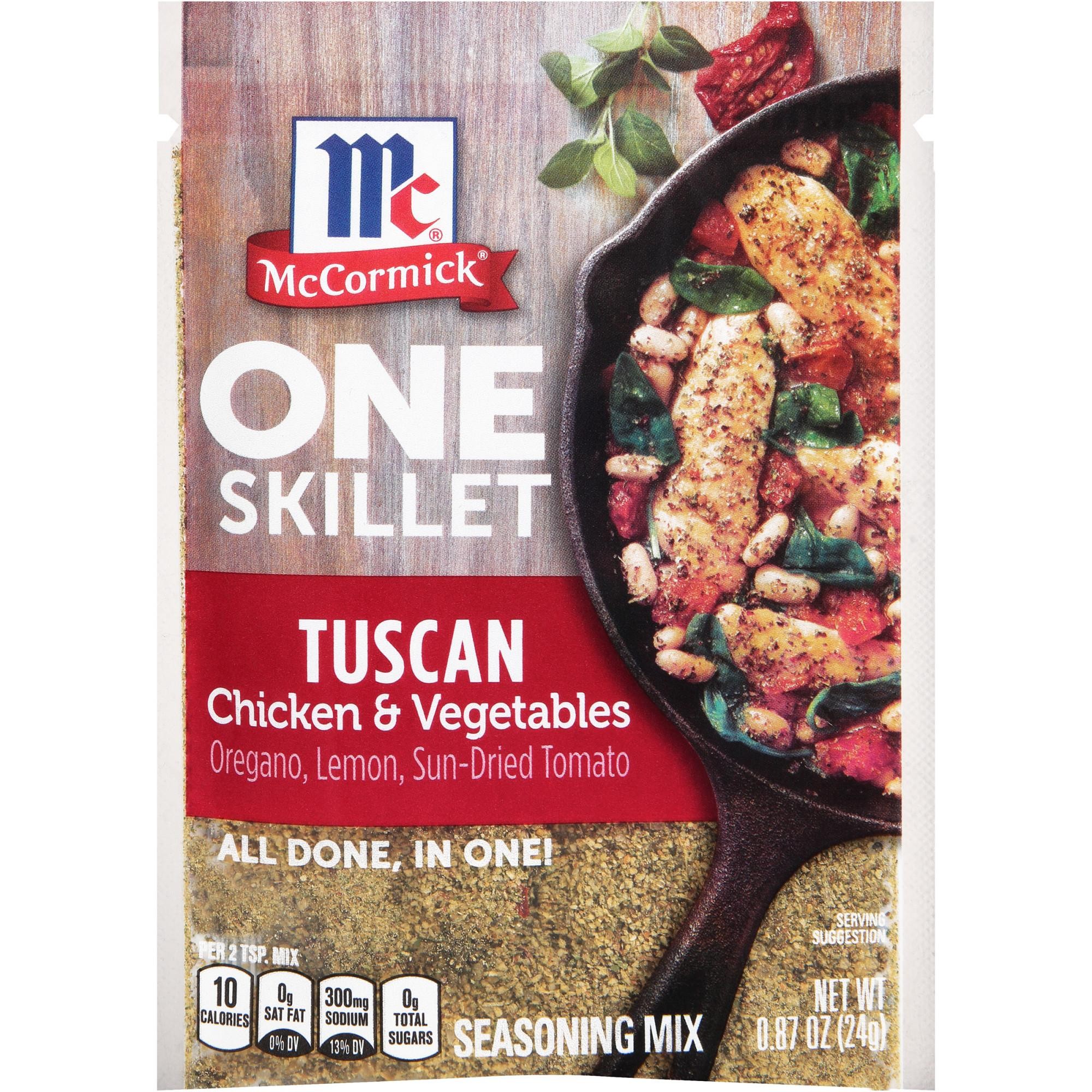 McCormick ONE Tuscan Chicken & Vegetables Skillet Seasoning Mix - 0.87 Oz