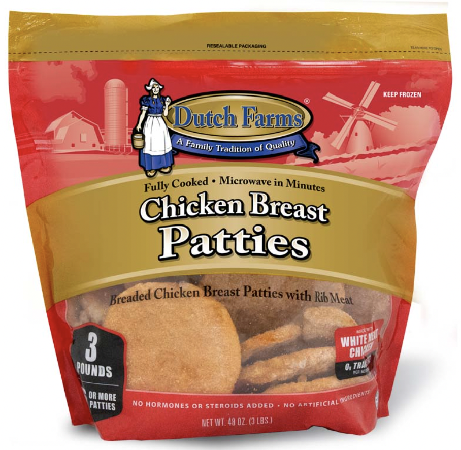 Dutch Farms Chicken Breast Patties - 48 oz