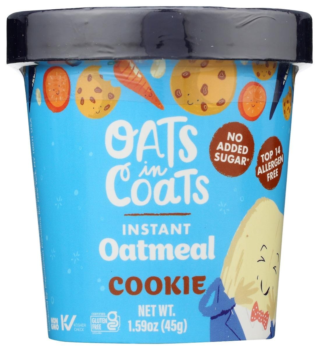 Oats In Coats Gluten Free Instant Oatmeal Cookie Flavor Cup - 1.59 Oz