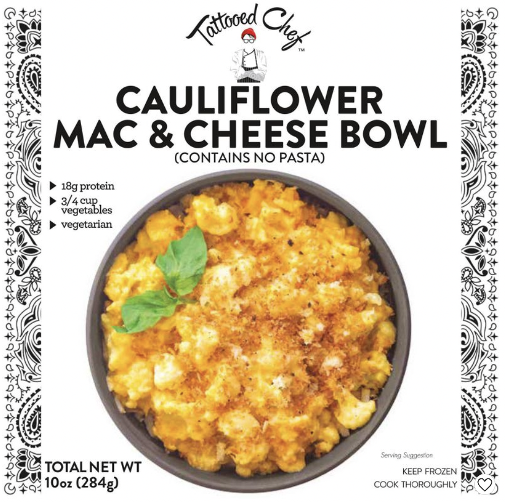 Tattooed Chef Cauliflower Mac & Cheese Bowl Vegetarian - 10 oz