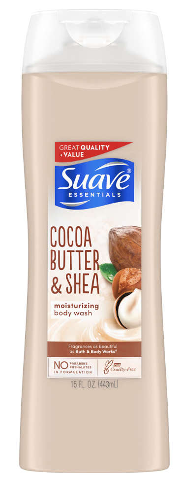 Suave Essentials Body Wash Creamy Cocoa Butter and Shea Butter - 15 Fl Oz