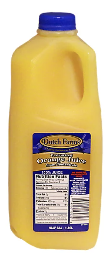 Dutch Farms 100% Orange Juice - 64 Fl Oz