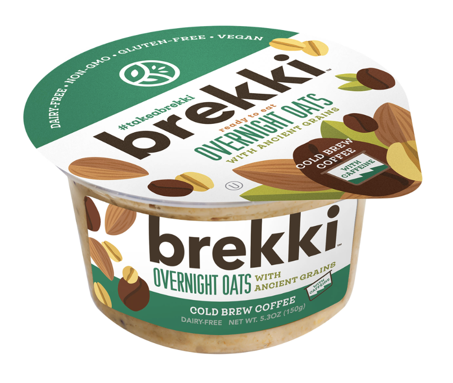 Brekki Ready to Eat Overnight Oats with Ancient Grains, Cold Brew Coffee - 5.3 Oz