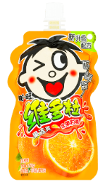 Want-Want Orange Jelly Drink with Vitamin C - 5.29 Oz