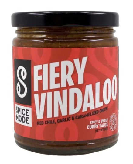 Spice Mode Fiery Vindaloo Red Chile, Garlic & Caramelized Onion Spicy & Sweet Curry Sauce - 9 Oz