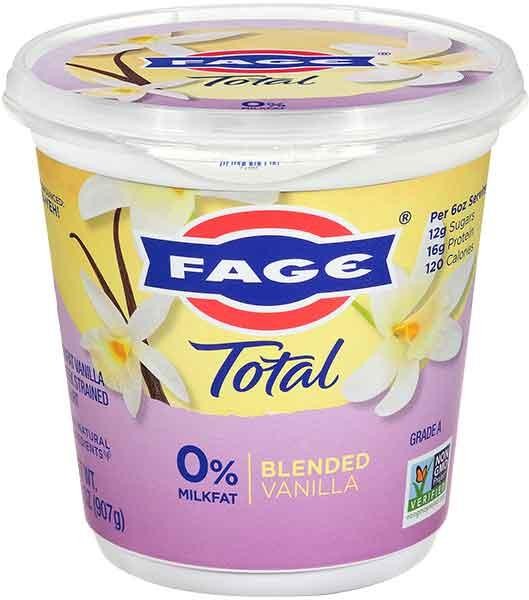 Fage Total 0% Milkfat Vanilla Greek Yogurt - 32 Oz