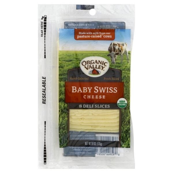 Organic Valley Baby Swiss Cheese Slices 8 CT - 6 oz
