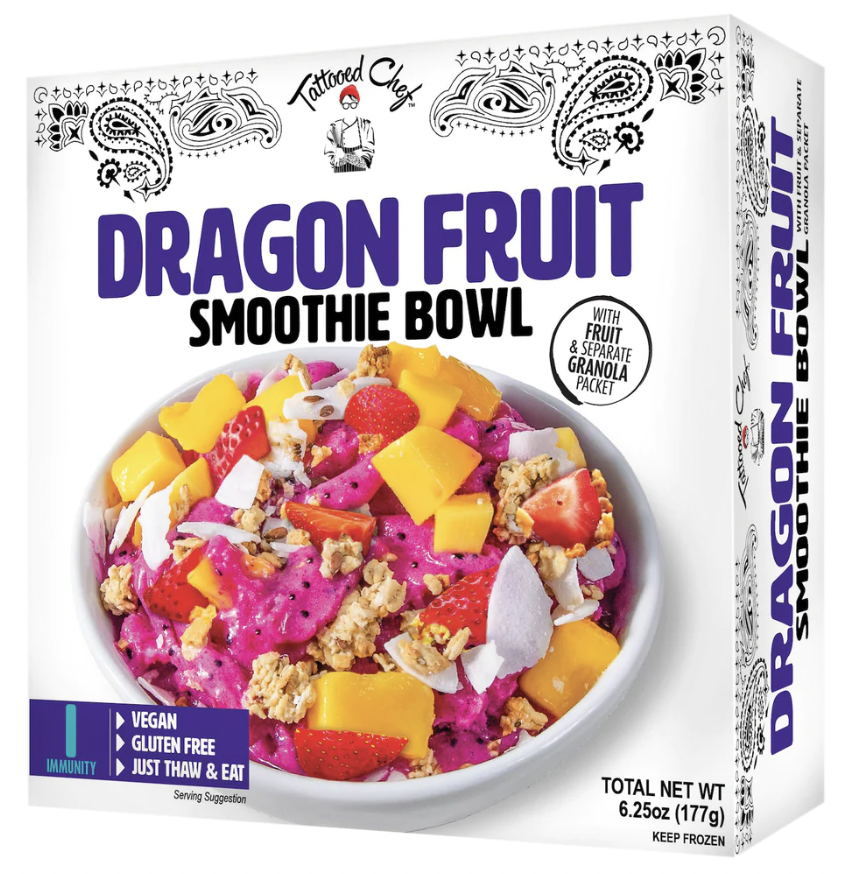 Tattooed Chef Dragon Fruit Smoothie Bowl Gluten Free Vegan - 6.25 oz