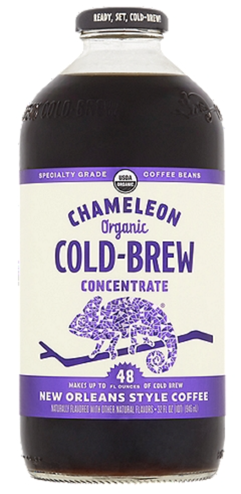 Chameleon Organic Cold Brew Concentrate New Orleans Style Coffee - 32 fl oz
