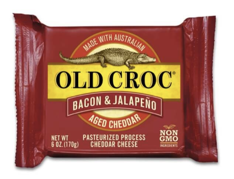 Old Croc Bacon & Jalapeño Aged Cheddar Block - 6 oz