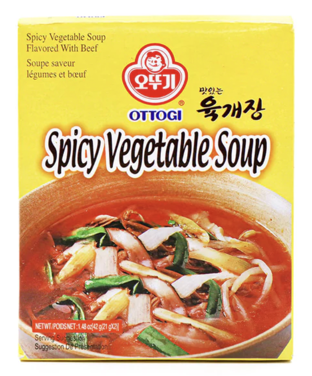 Ottogi Spicy Vegetable Soup Flavored with Beef 2ct - 1.48 Oz