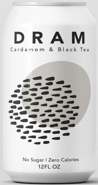 Dram Herbal Sparkling Water, Cardamom & Black Tea - 12 Fl Oz