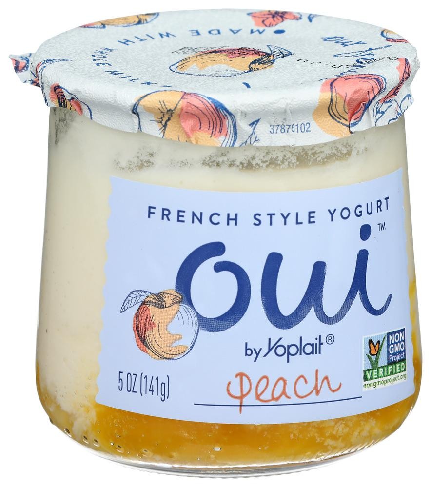 Yoplait Oui French Style Yogurt Peach - 5 oz