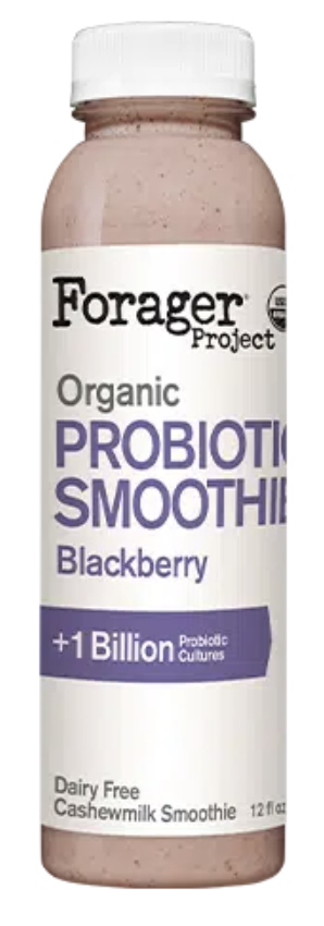 Forager Organic Probiotic Cashewmilk Yogurt Smoothie, Blackberry - 12 Fl Oz