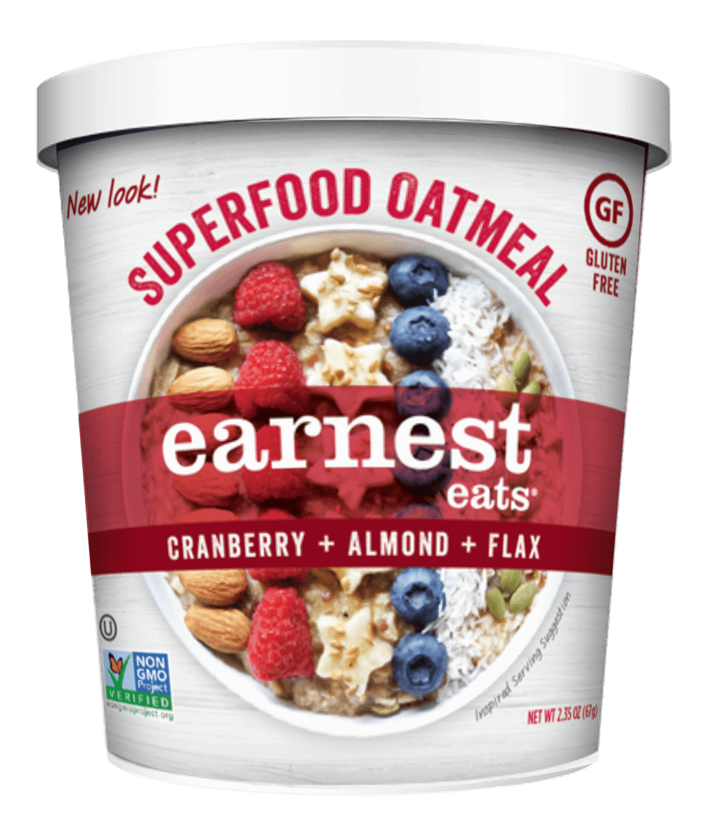 Earnest Gluten Free Cranberry Almond Superfood Oatmeal Cup - 2.35 Oz