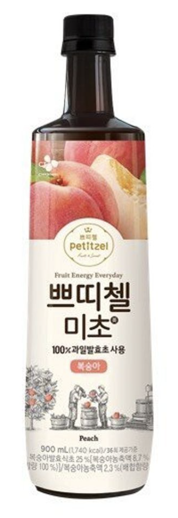 CJ Fruit Vinegar Drink Peach Flavor - 30.4 Fl Oz