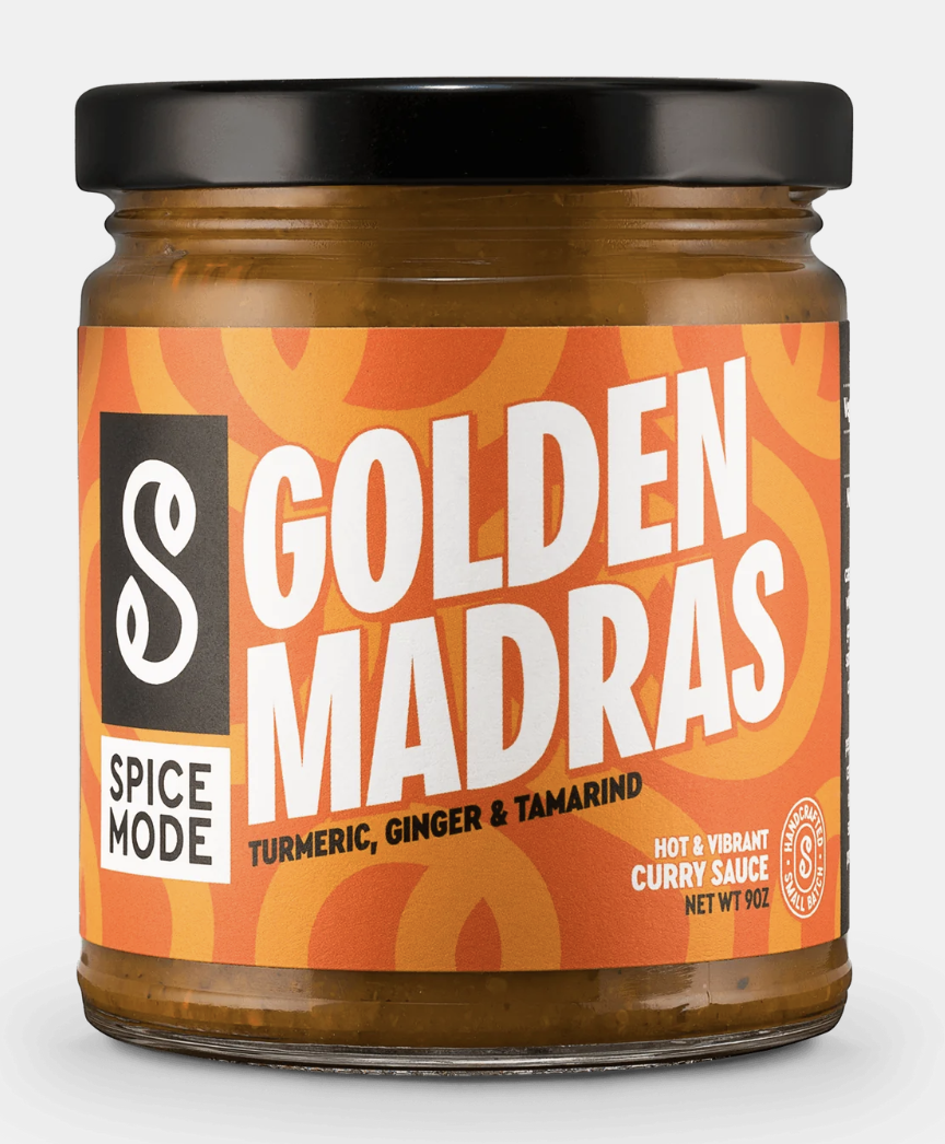 Spice Mode Golden Madras Turmeric, Ginger & Tamarind Hot & Vibrant Curry Sauce - 9 Oz