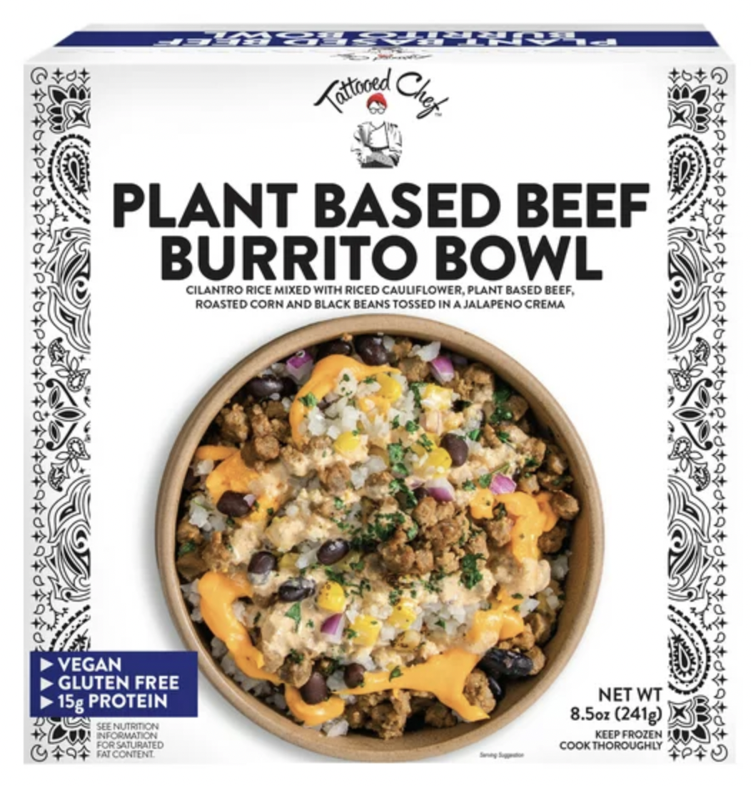 Tattooed Chef Plant Based Beef Burrito Bowl Vegan Gluten Free - 8.5 oz