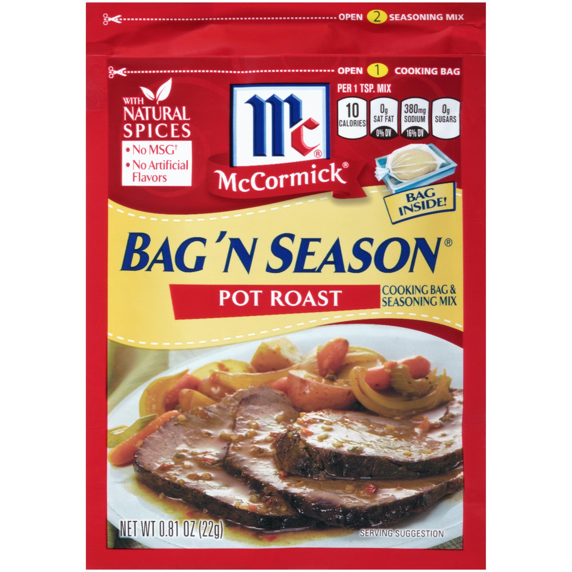 McCormick Bag ‘N Seal Cooking Bag & Seasoning Mix Pot Roast - 0.81 Oz