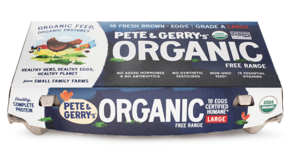 Pete & Gerry's Organic Free Range Large Eggs Grade A - 18 Counts
