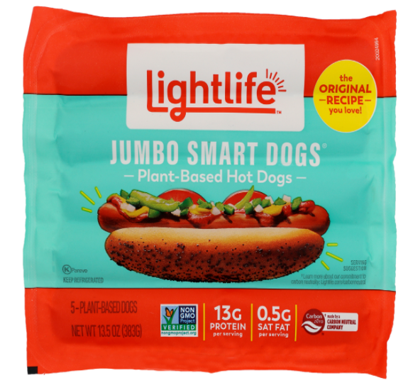 Lightlife Jumbo Smart Dogs - 13.5 oz