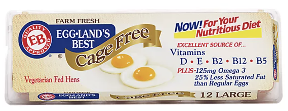 Eggland's Best Cage Free Vegetarian Fed Grade A Large Brown Eggs - 12 Count