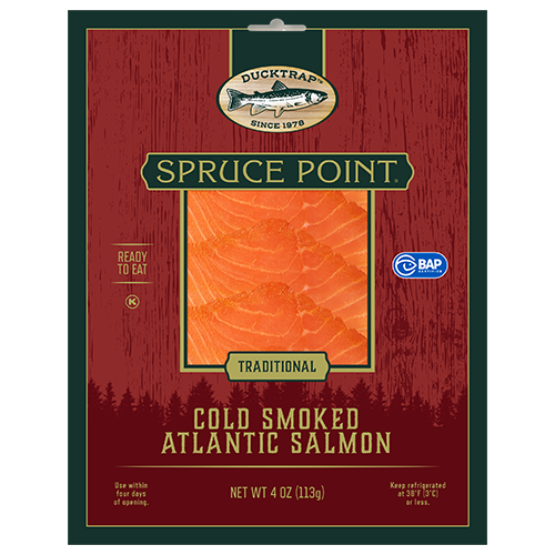 Ducktrap River of Maine Spruce Point Cold Smoked Atlantic Salmon Traditional - 4 oz