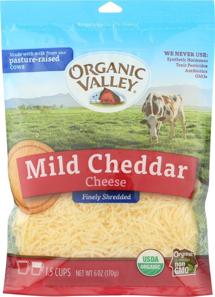 Organic Valley Thick Cut Off The Block Mild Cheddar Cheese - 6 oz