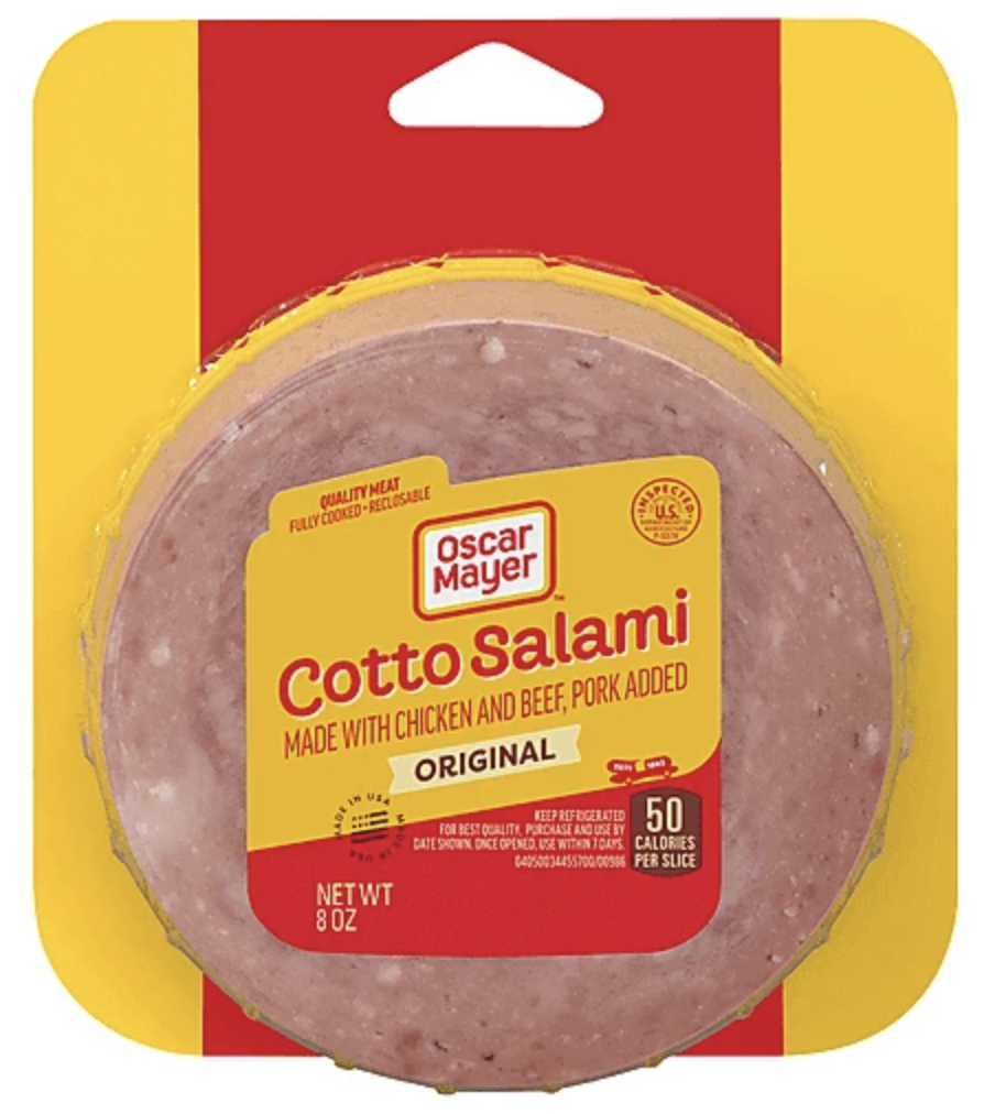 Oscar Mayer Cotto Salami Made with Chicken And Beef Pork Added Sliced Lunch Meat Pack - 8 Oz