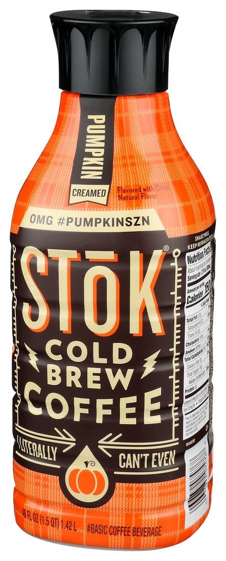Stok Cold Brew Coffee Pumpkin Creamed Unsweetened - 48 Fl Oz
