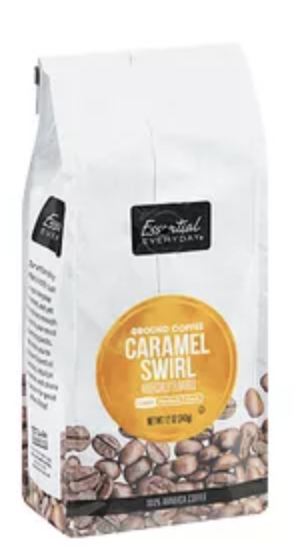 Essential Everyday Caramel Swirl Ground Coffee - 12 Oz