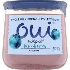Yoplait Oui French Style Yogurt Blueberry - 5 oz