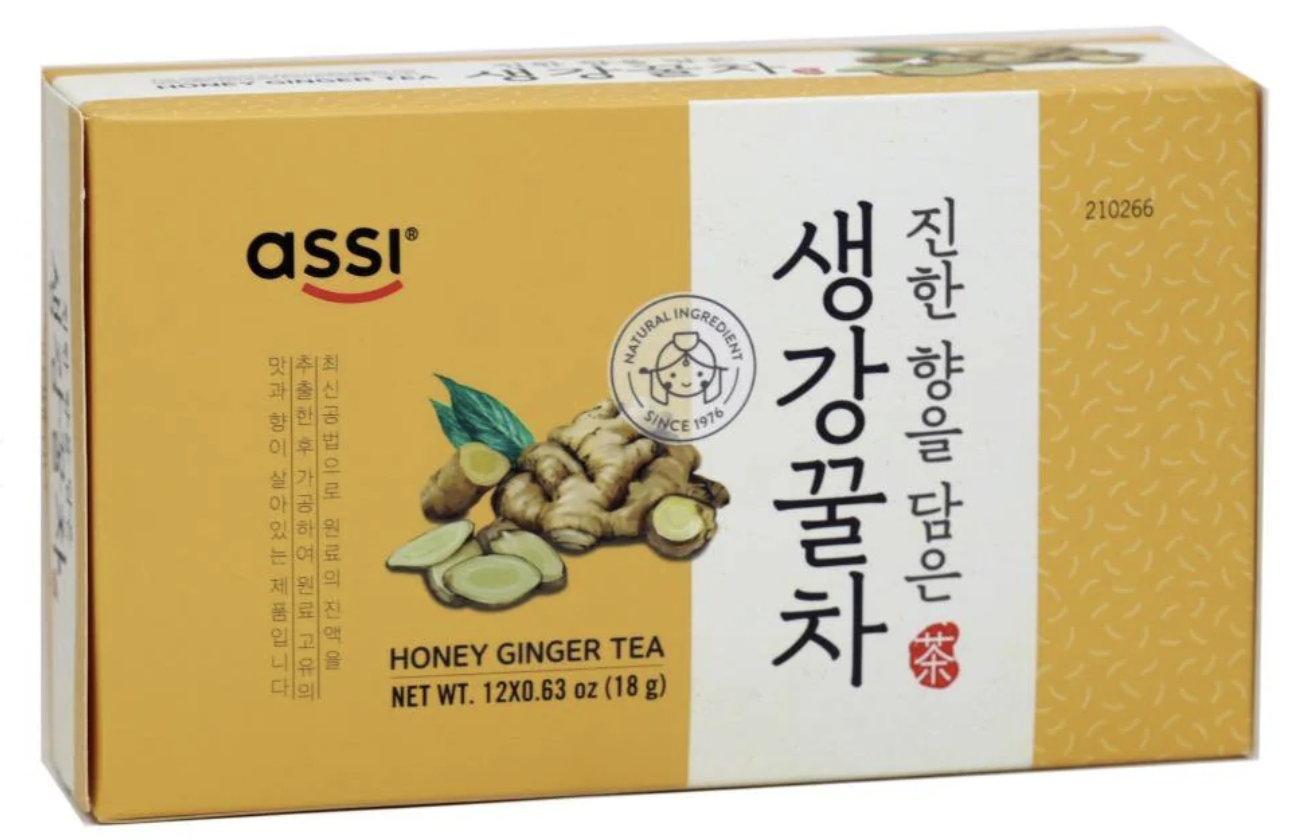 Assi Honey Ginger Tea 12 Packets - 7.56 Oz