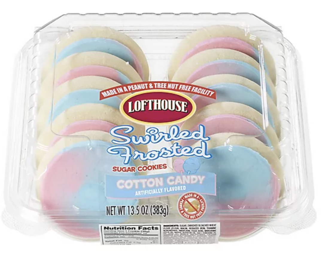 Lofthouse Swirled Frosted Sugar Cookies, Cotton Candy - 13.5 Oz