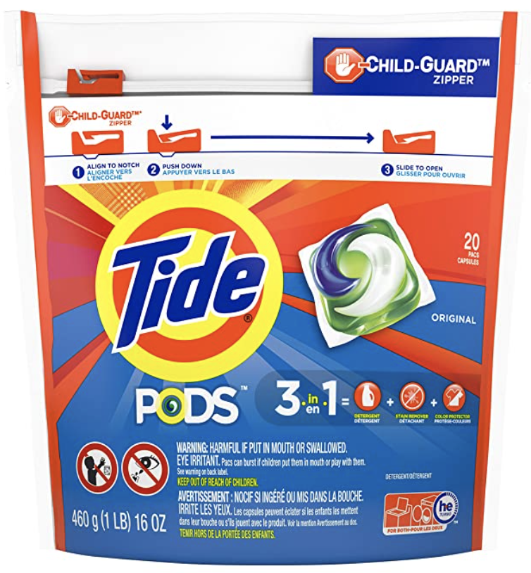 Tide Pods Liquid Laundry Detergent Pacs Original - 20 Count