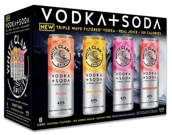 White Claw Vodka Soda, Variety Pack, 8 pk - 12 Oz Can