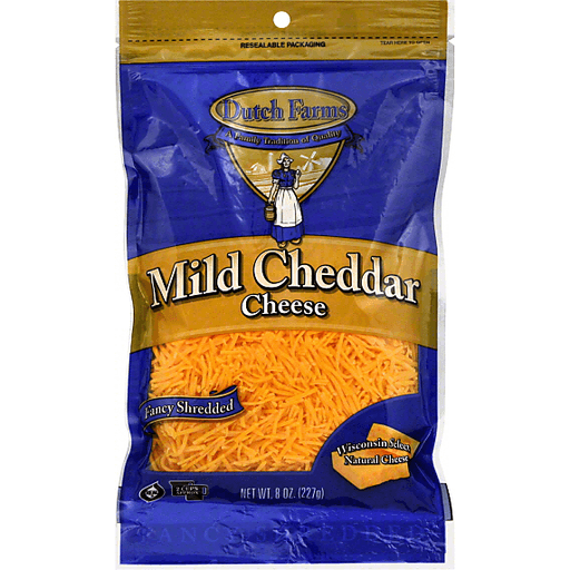 Dutch Farms Classic Shredded Mild Cheddar Cheese - 8 oz