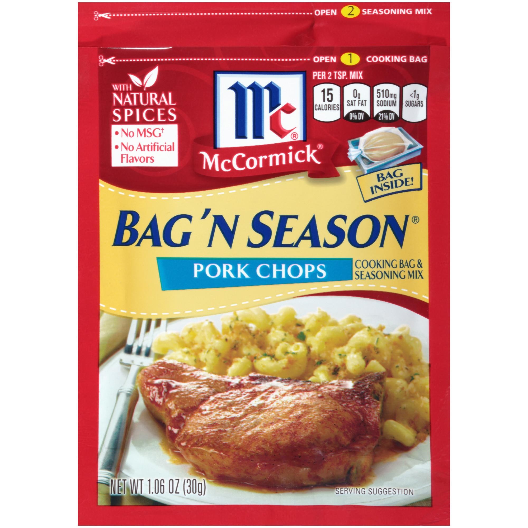 McCormick Bag ‘N Seal Cooking Bag & Seasoning Mix Pork Chop - 1.06 Oz