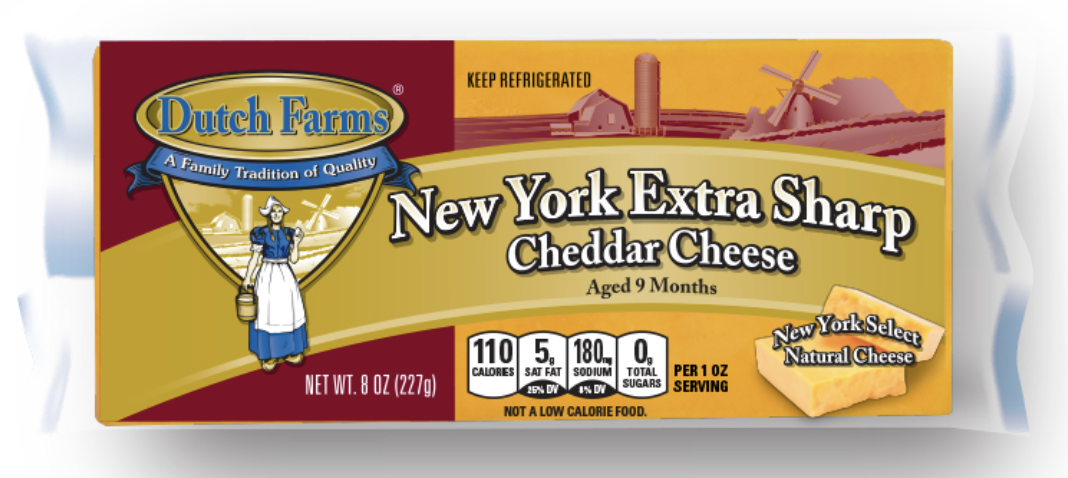 Dutch Farms New York Extra Sharp Cheddar Cheese Block - 8 oz