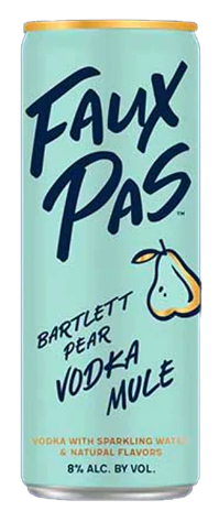 Faux Pas Bartlett Pear Vodka Mule - 8.5 Oz Can