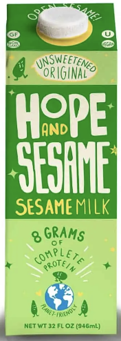 Hope and Sesame Sesame Milk, Unsweetened Original - 32 Fl Oz